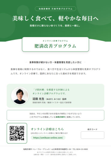 肥満改善プログラム チラシ