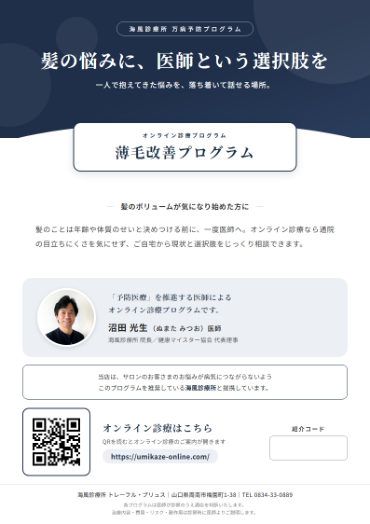 薄毛改善プログラム チラシ